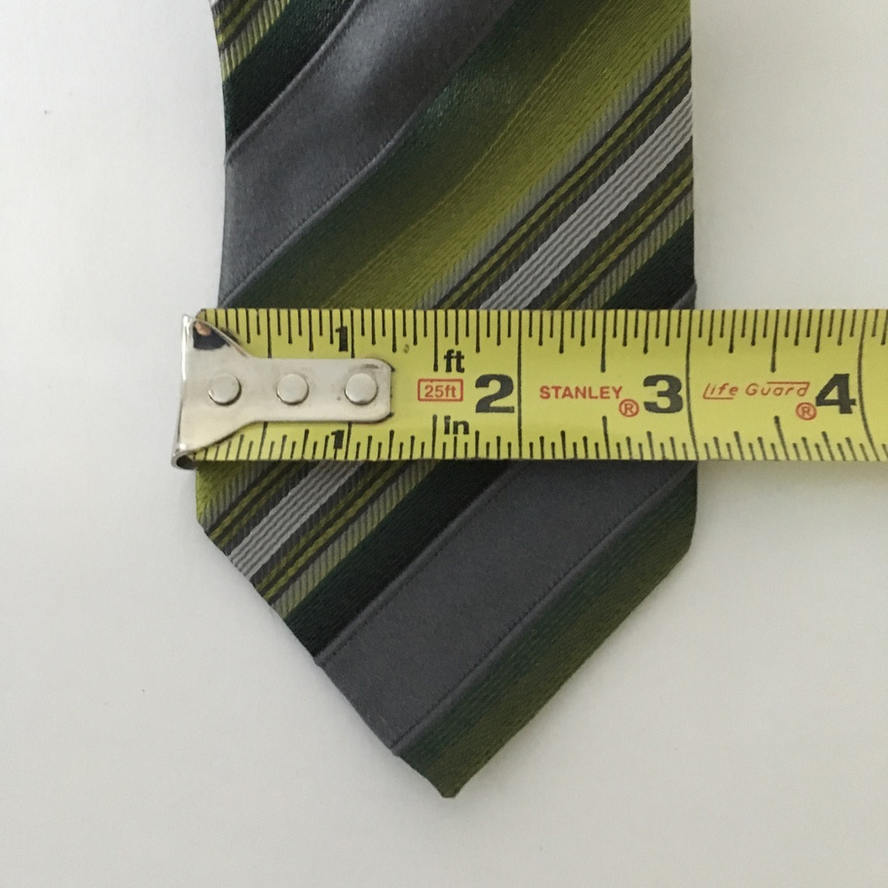 Alfani mens necktie greens grays - Picture 7 of 7